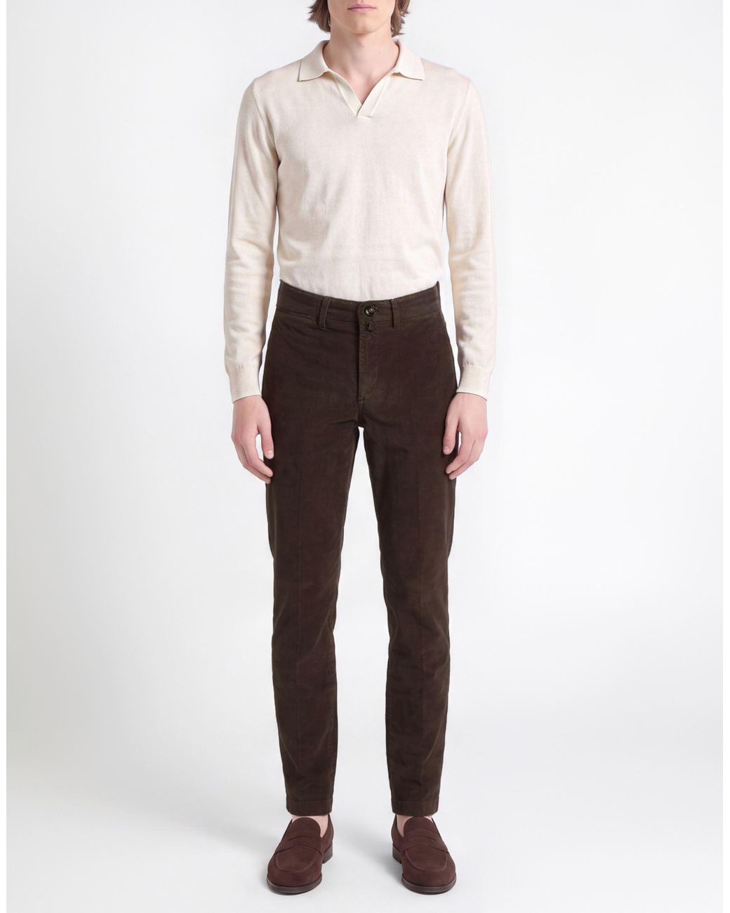 Briglia 1949 Brown Chocolate Pants Cotton, Elastane for men