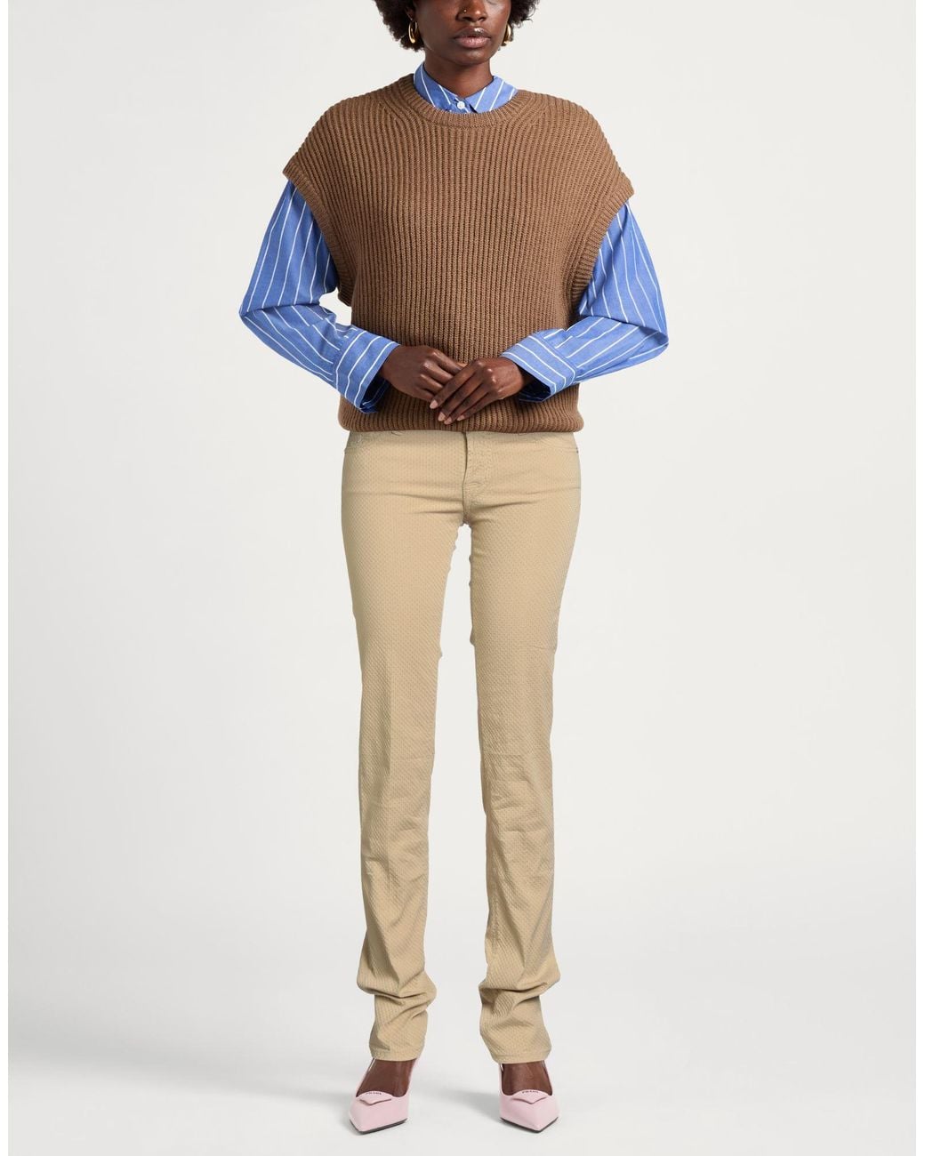 Jacob Cohen Natural Pants Cotton, Elastane