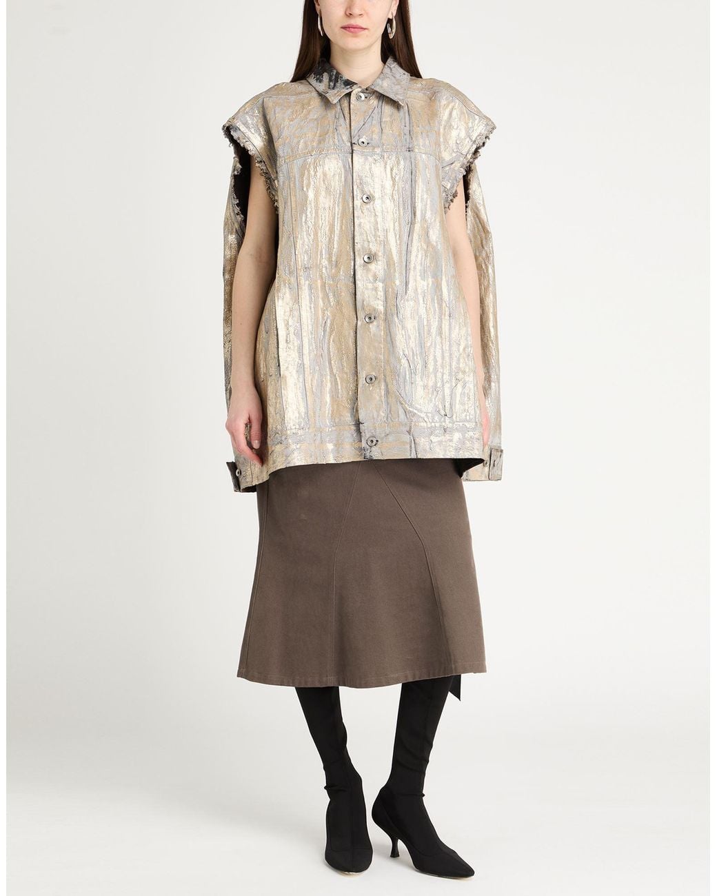 Rick Owens White Denim Outerwear Cotton