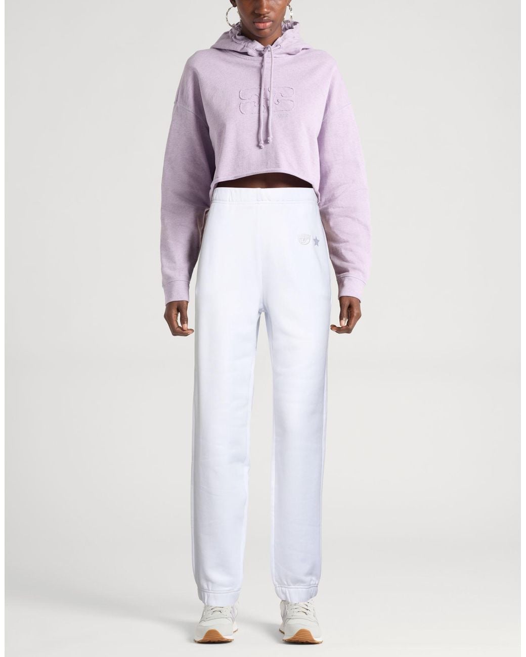 Chiara Ferragni White Pants Cotton