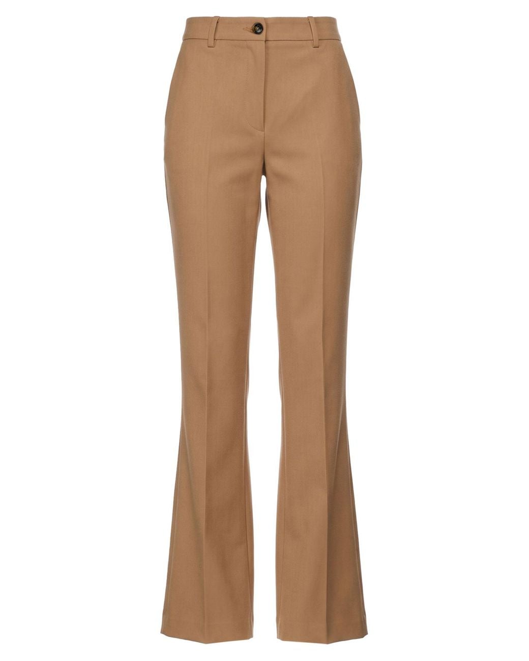 White Wise Brown Pants Viscose, Nylon, Elastane