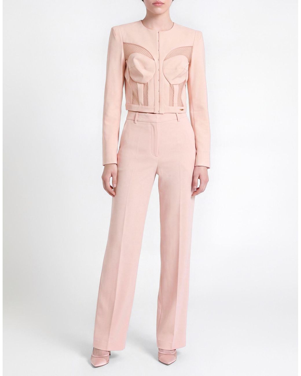 Elisabetta Franchi Pink Jacket Polyamide, Elastane
