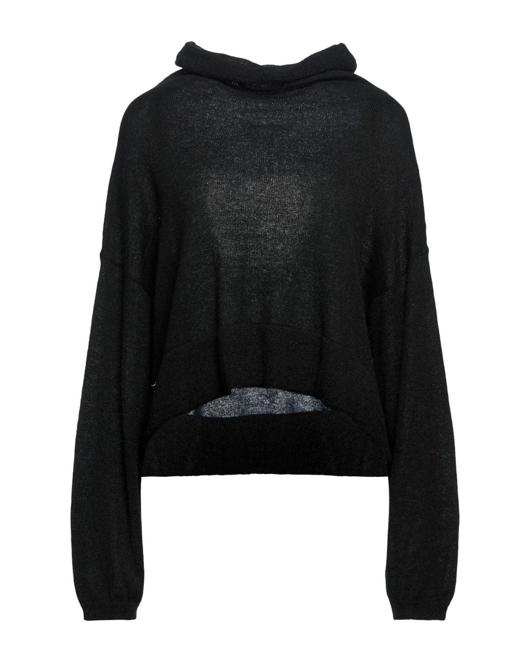 Manila Grace Black Turtleneck Acrylic, Polyamide, Mohair Wool