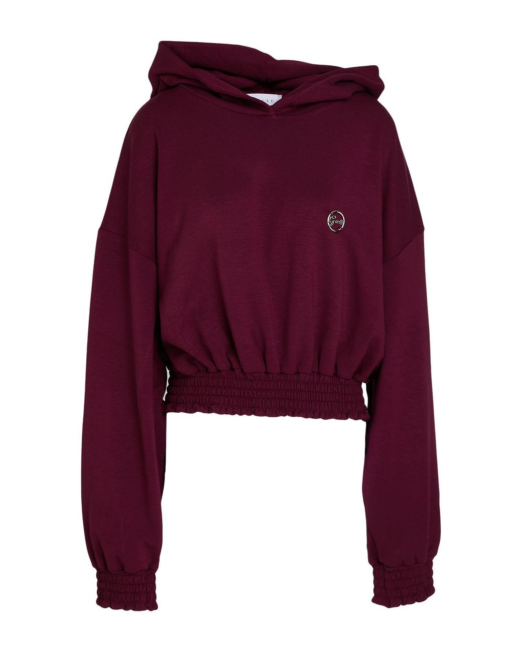 Gaelle Paris Purple Burgundy Sweatshirt Polyester, Viscose, Elastane