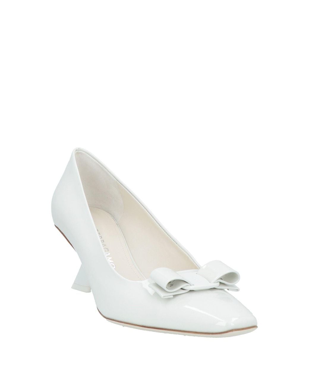 Ferragamo White Pumps