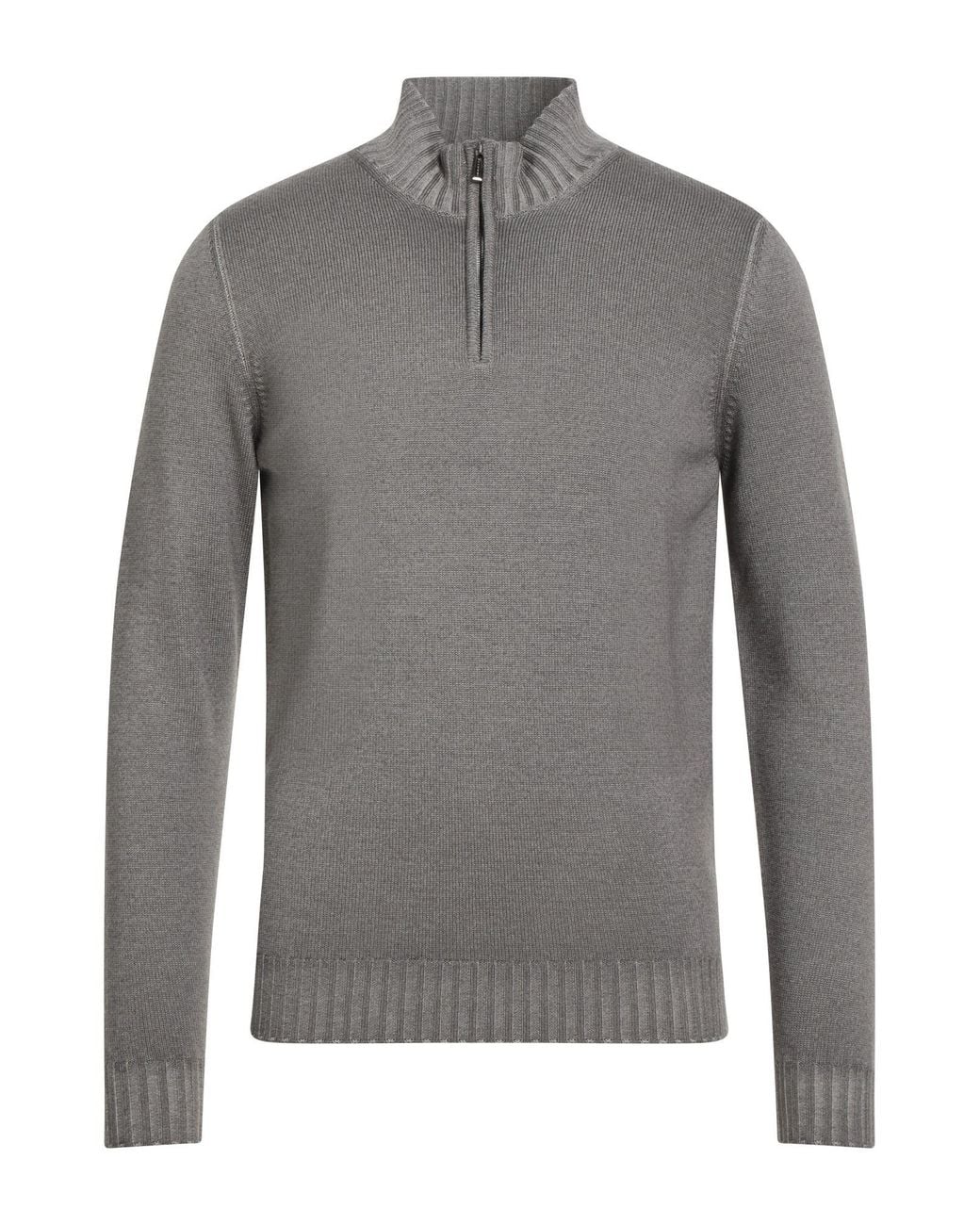 Moorer Gray Charcoal Turtleneck Virgin Wool for men