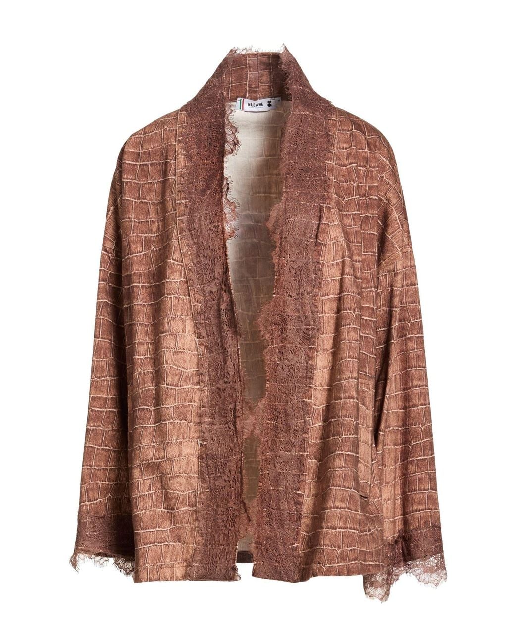 Please Brown Jacket Cotton, Elastane