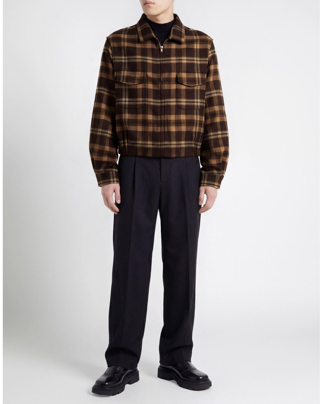 Random Identities Brown Jacket Wool for men