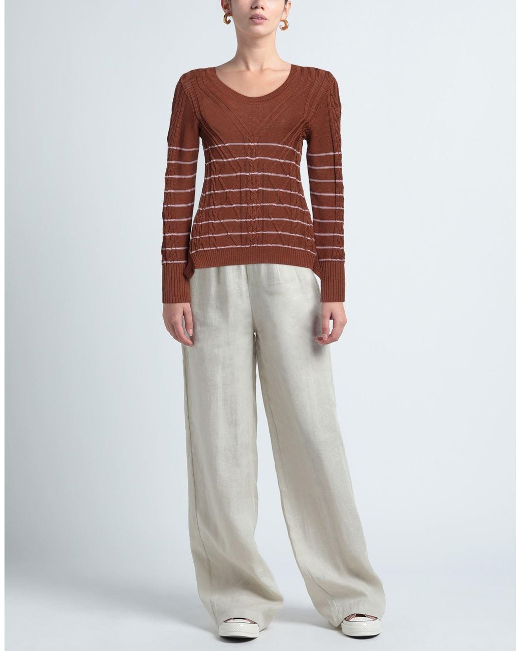 Pullover High en coloris Brown