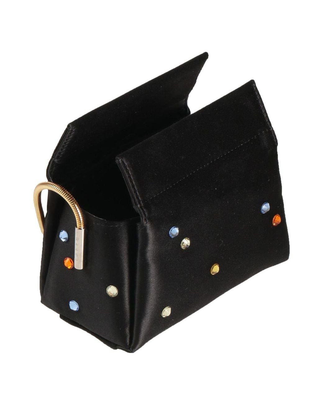 Marni Black Cross-Body Bag Viscose, Silk, Brass