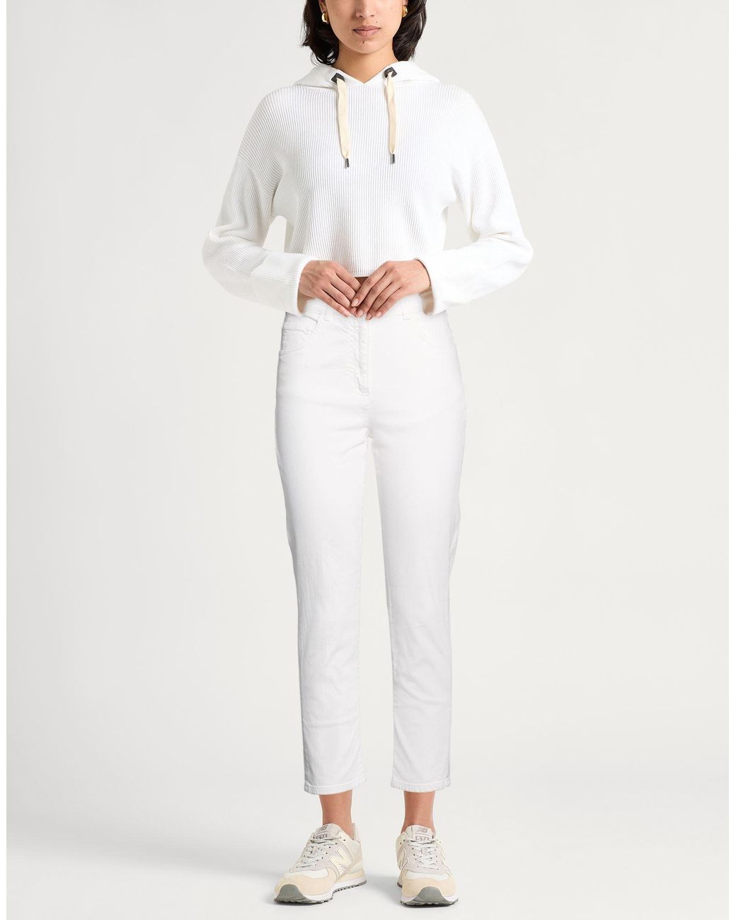 SEVENTY VENEZIA White Jeans Cotton, Elastane