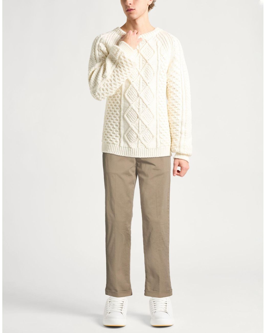 Liu Jo Natural Pants Cotton, Elastane for men