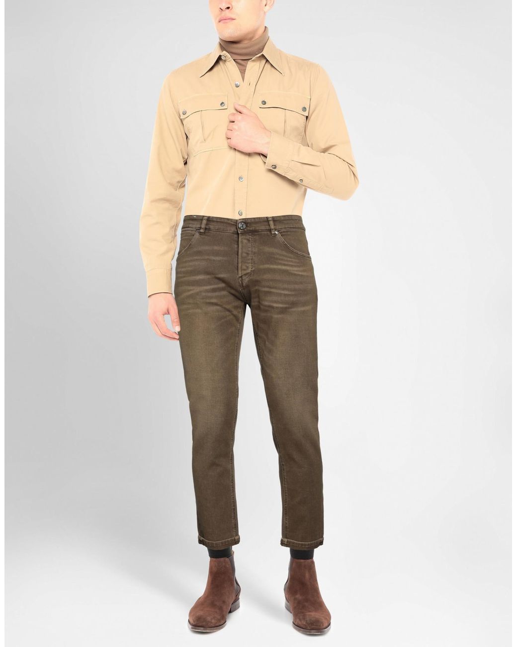 PT Torino Gray Denim Pants for men
