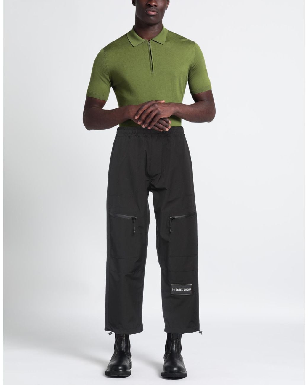 44 Label Group Gray Pants Polyester for men