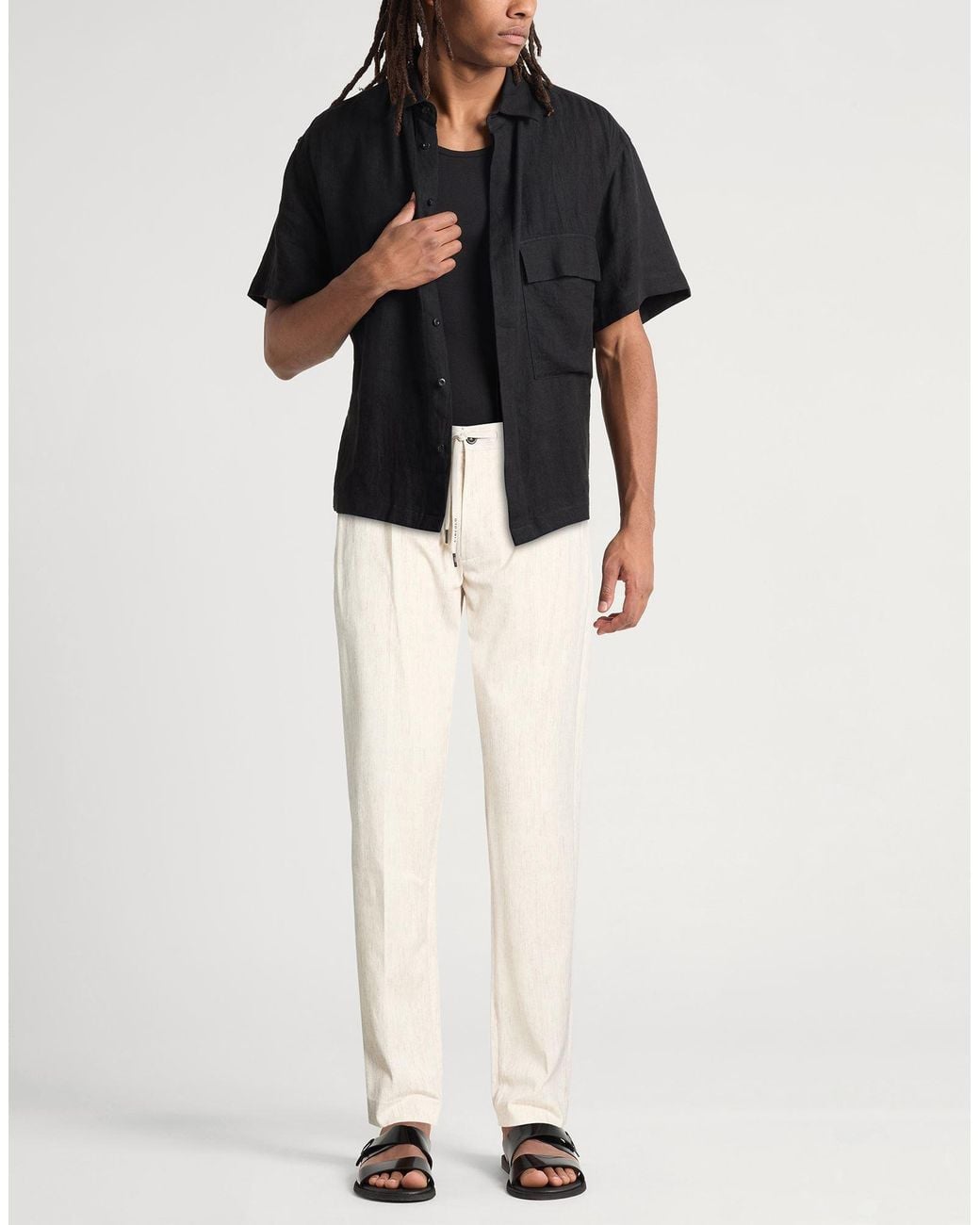 Circolo 1901 Natural Pants Cotton, Elastane for men