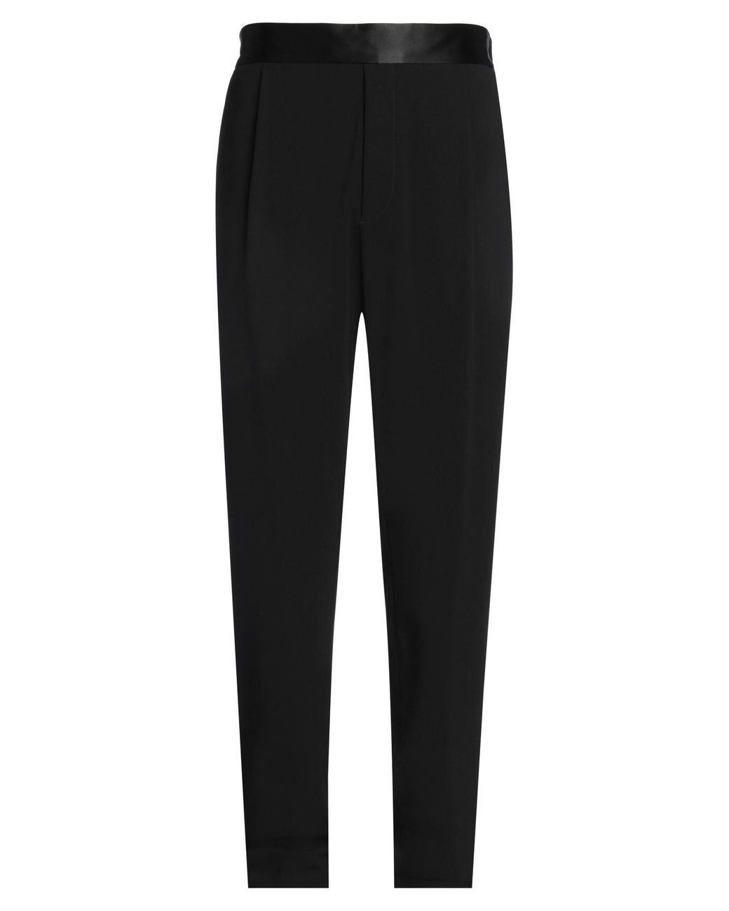 Giorgio Armani Black Pants Virgin Wool, Elastane, Silk for men