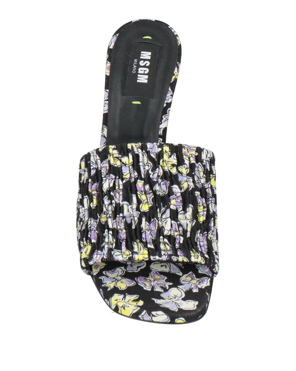 MSGM Black Sandals Textile Fibers