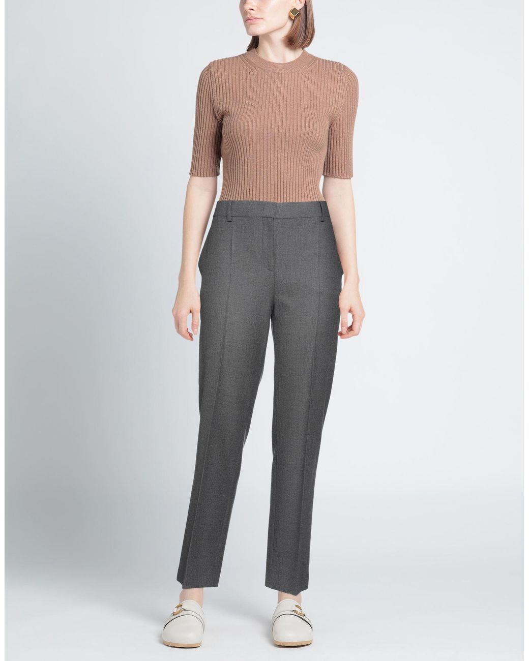 Alberta Ferretti Gray Trouser