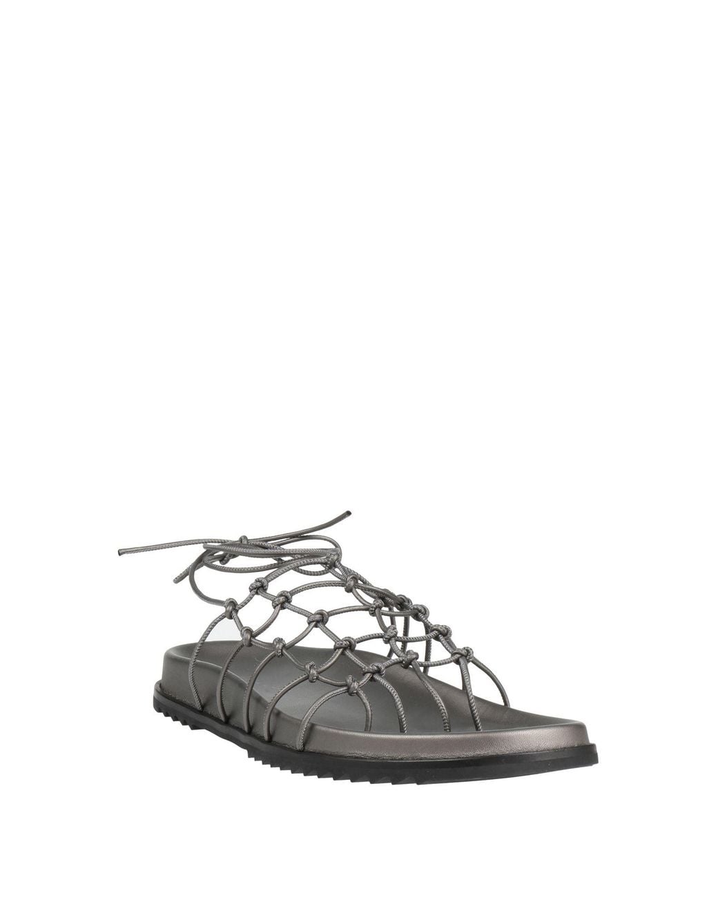 Rick Owens White Thong Sandal Leather
