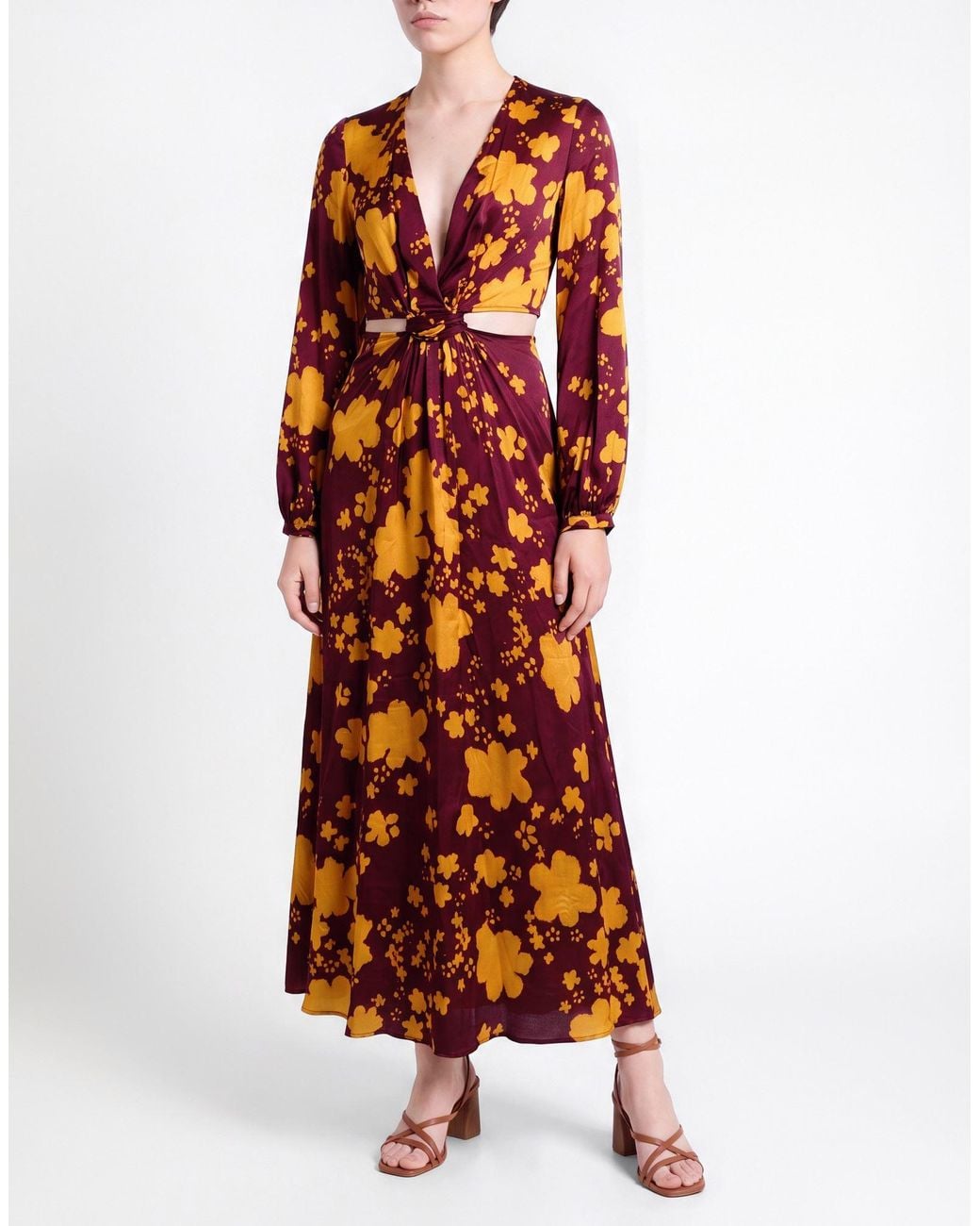 Ottod'Ame Red Midi Dress Viscose