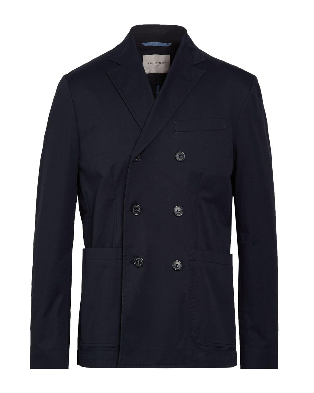 Brooksfield Blue Blazer Cotton, Elastane for men