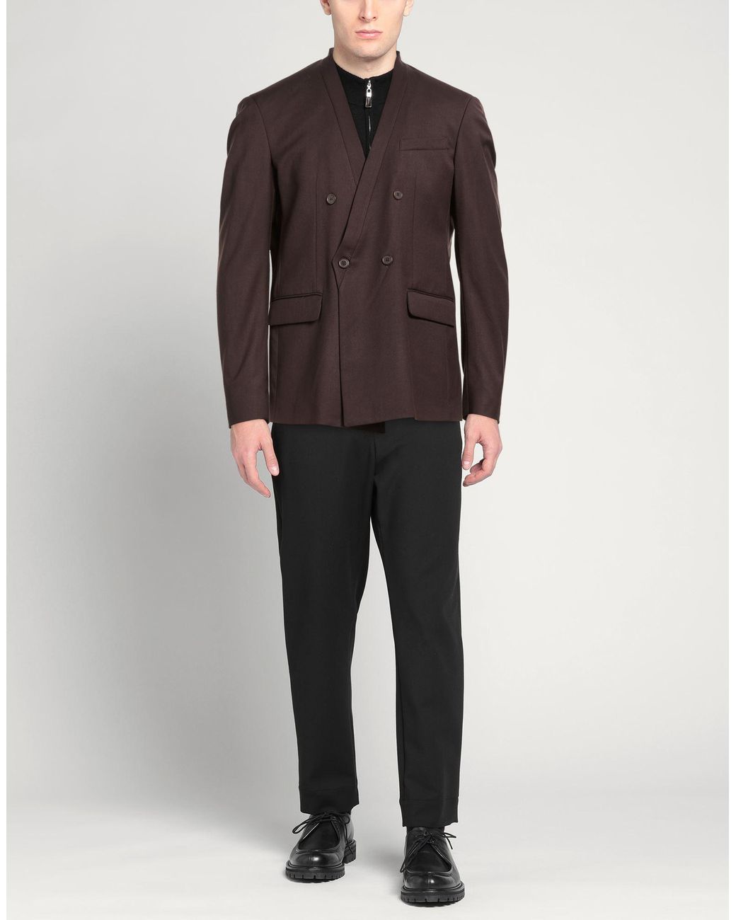 MARSĒM Brown Blazer Polyester, Viscose, Elastane for men