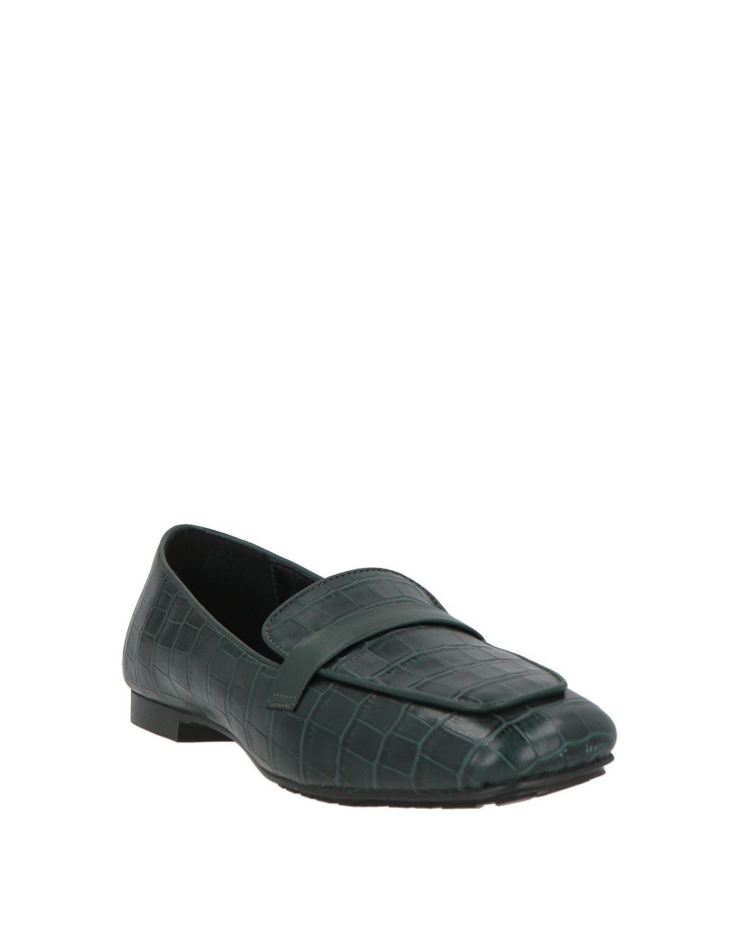 SEBAS. Green Loafers Leather