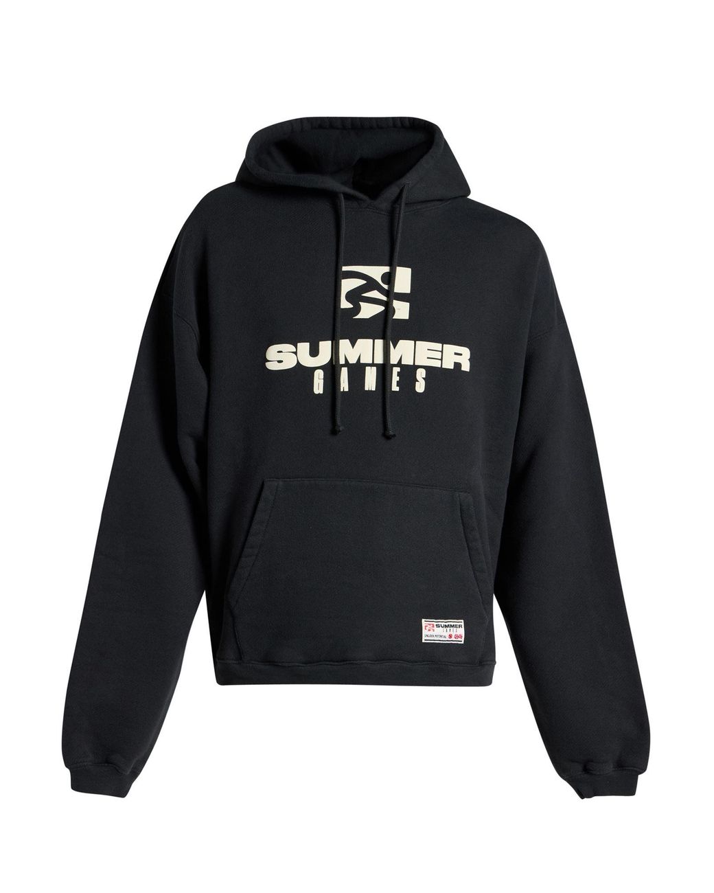 SUMMER GAMES Black Sweatshirt Recycled Cotton for men