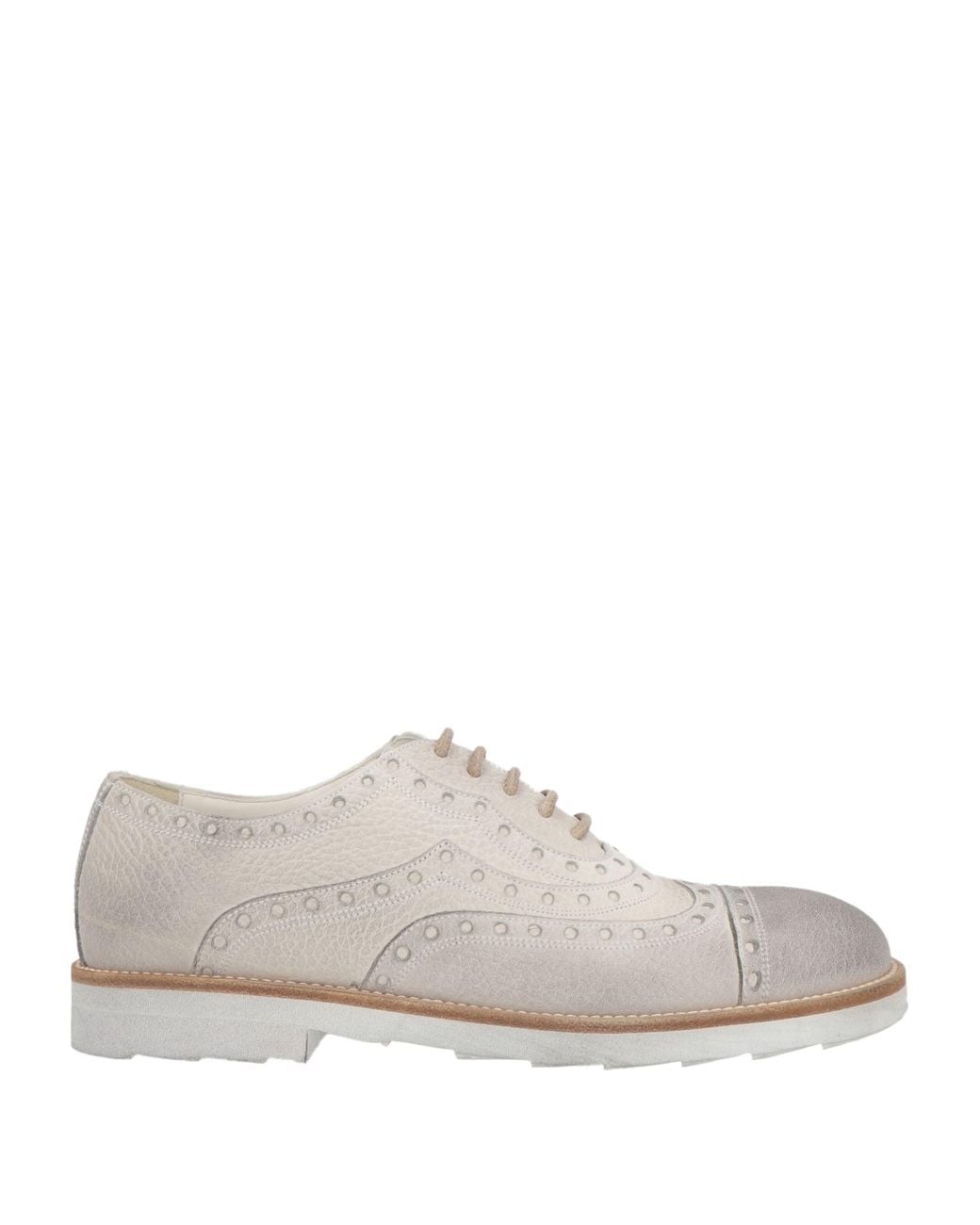 Dolce & Gabbana White Lace-Up Shoes Calfskin for men
