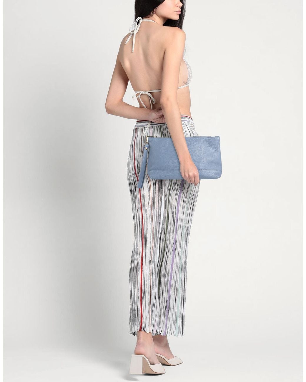 Exte Blue Clutch Leather