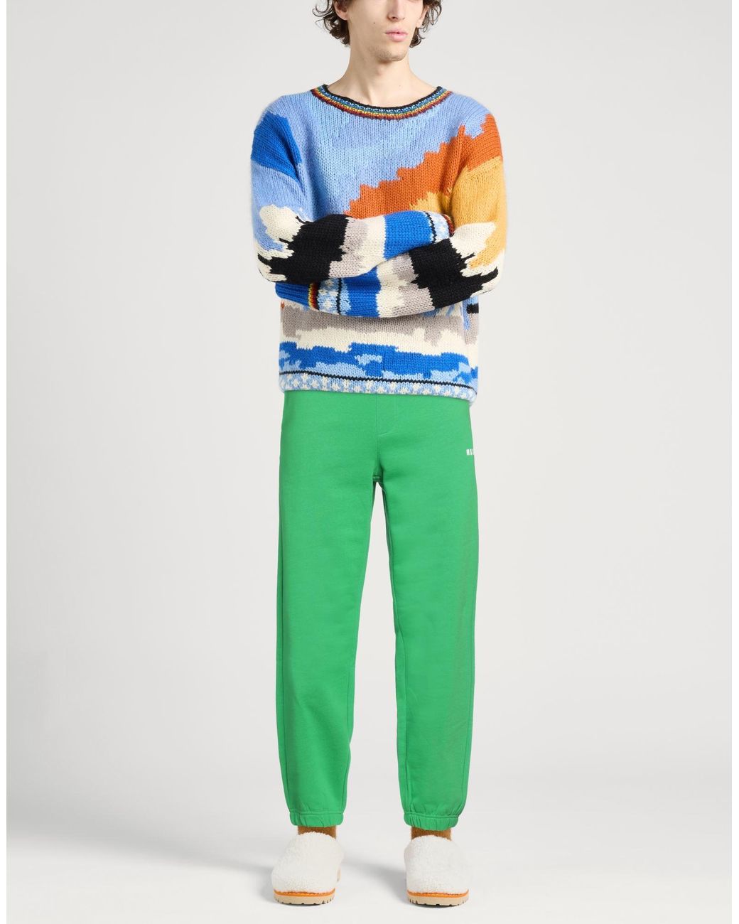 MSGM Green Trouser for men