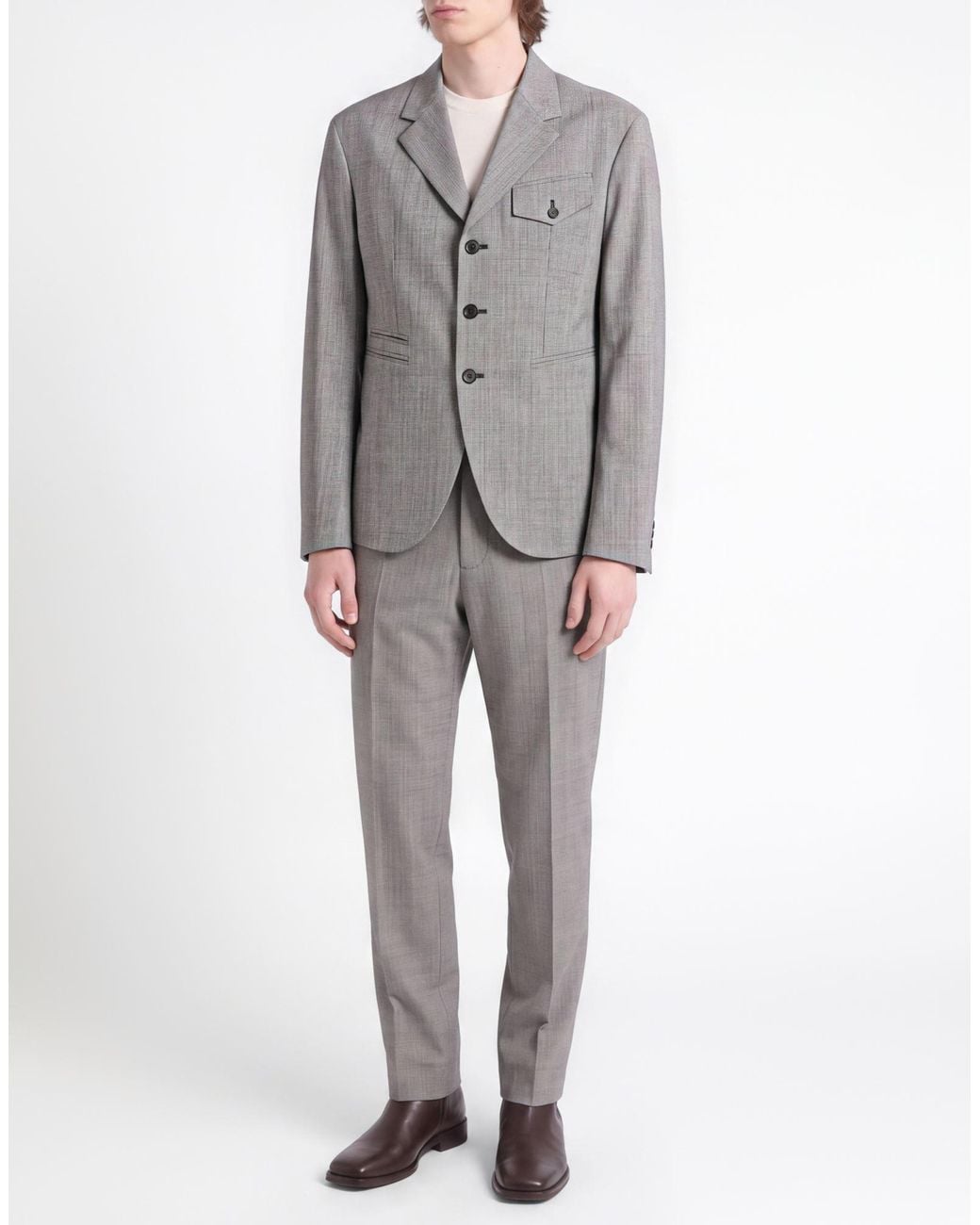 DSquared² Gray Suit Virgin Wool, Elastane for men