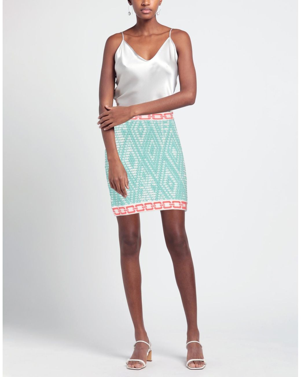 Elisabetta Franchi Green Mini Skirt