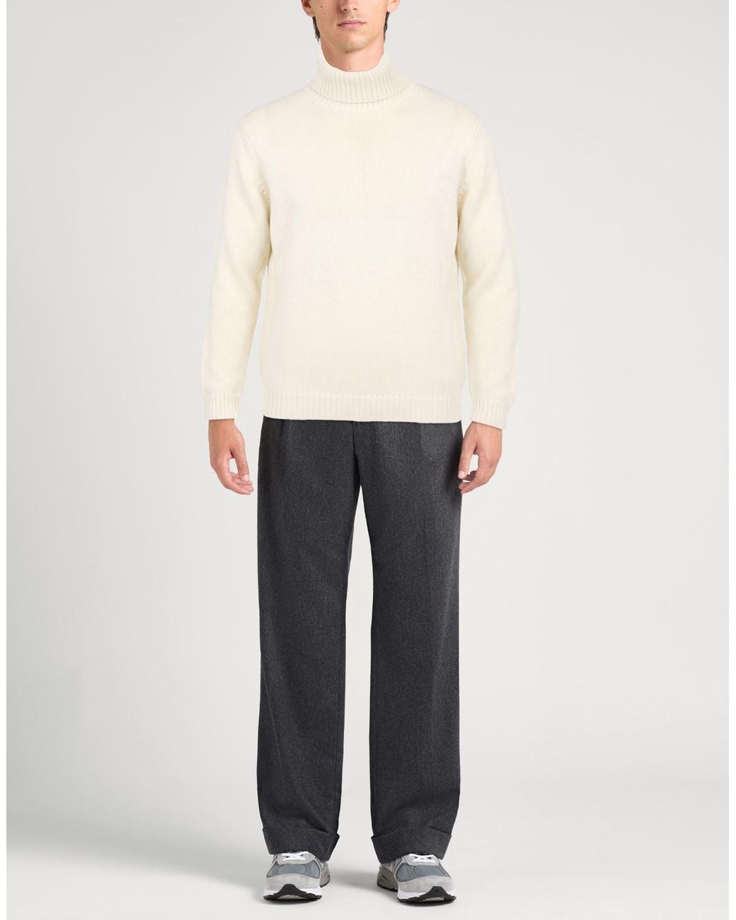 Zanone Rollkragenpullover in White für Herren