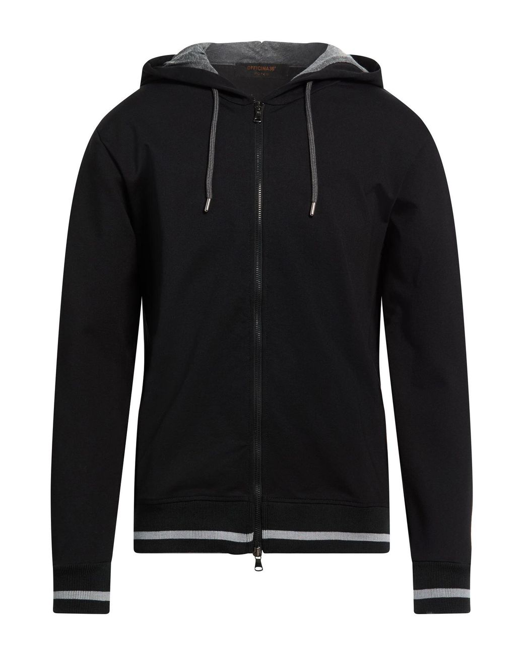 Officina 36 Black Sweatshirt Viscose, Polyamide, Elastane for men