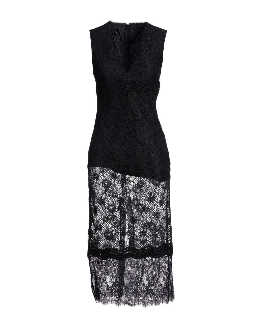 Pinko Black Midi Dress Polyester