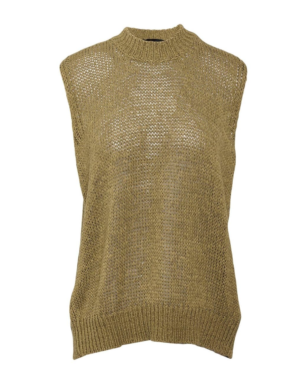 Roberto Collina Green Military Sweater Cotton, Polyamide