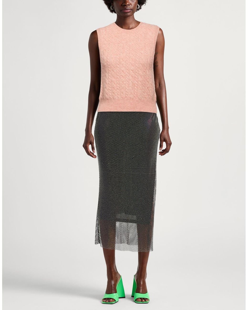 Sandro Pink Sweater Wool, Polyamide, Elastane