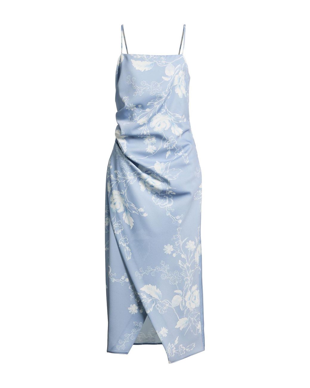Marella Blue Light Midi Dress Polyester