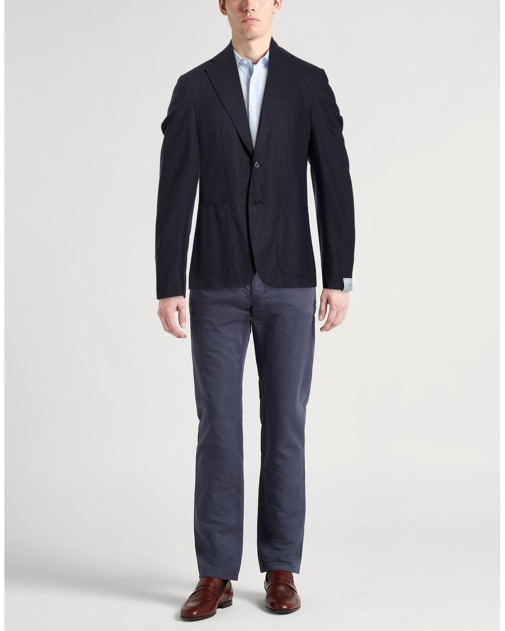 Caruso Blue Blazer Wool for men