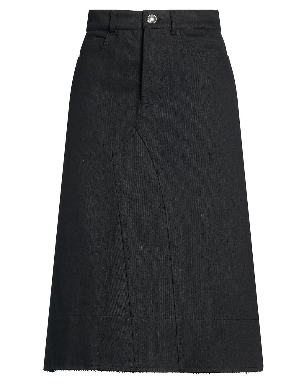 Jil Sander Black Denim Skirt Cotton