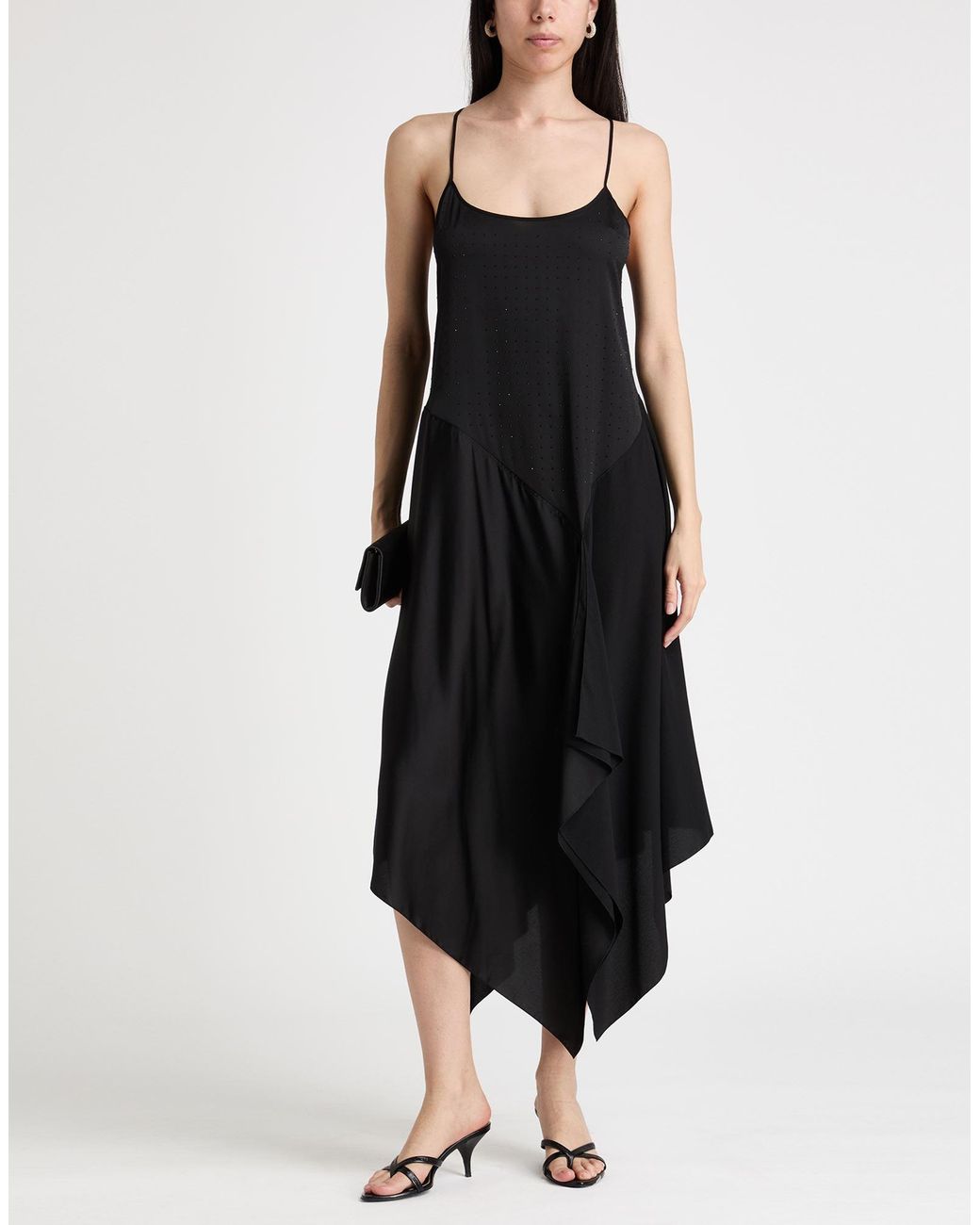 High Black Midi Dress