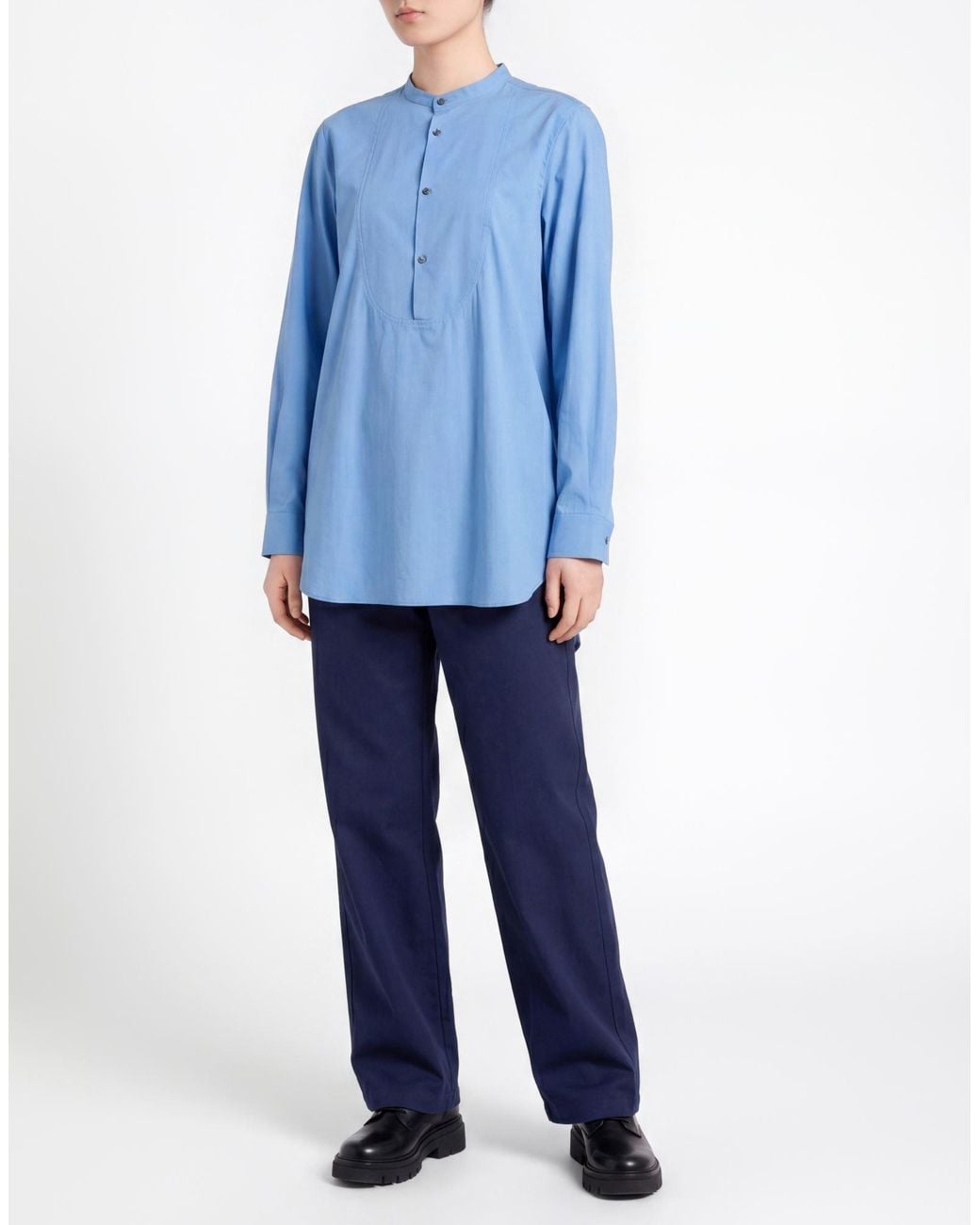 Department 5 Blue Light Top Cotton, Polyamide, Elastane
