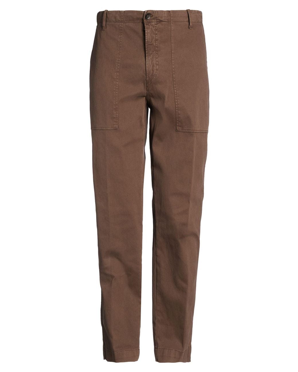White Sand Brown Pants for men