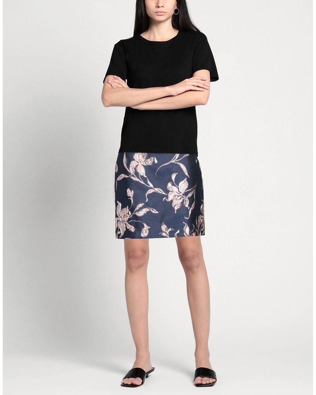 Sly010 Blue Midnight Mini Skirt Viscose