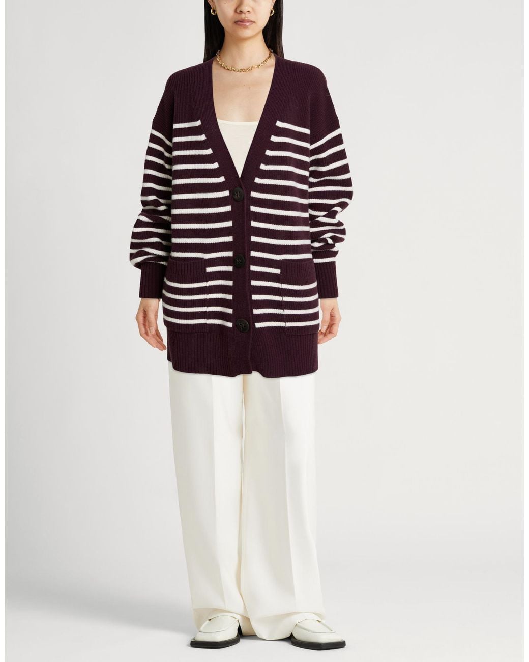 Roberto Collina Red Cardigan Merino Wool