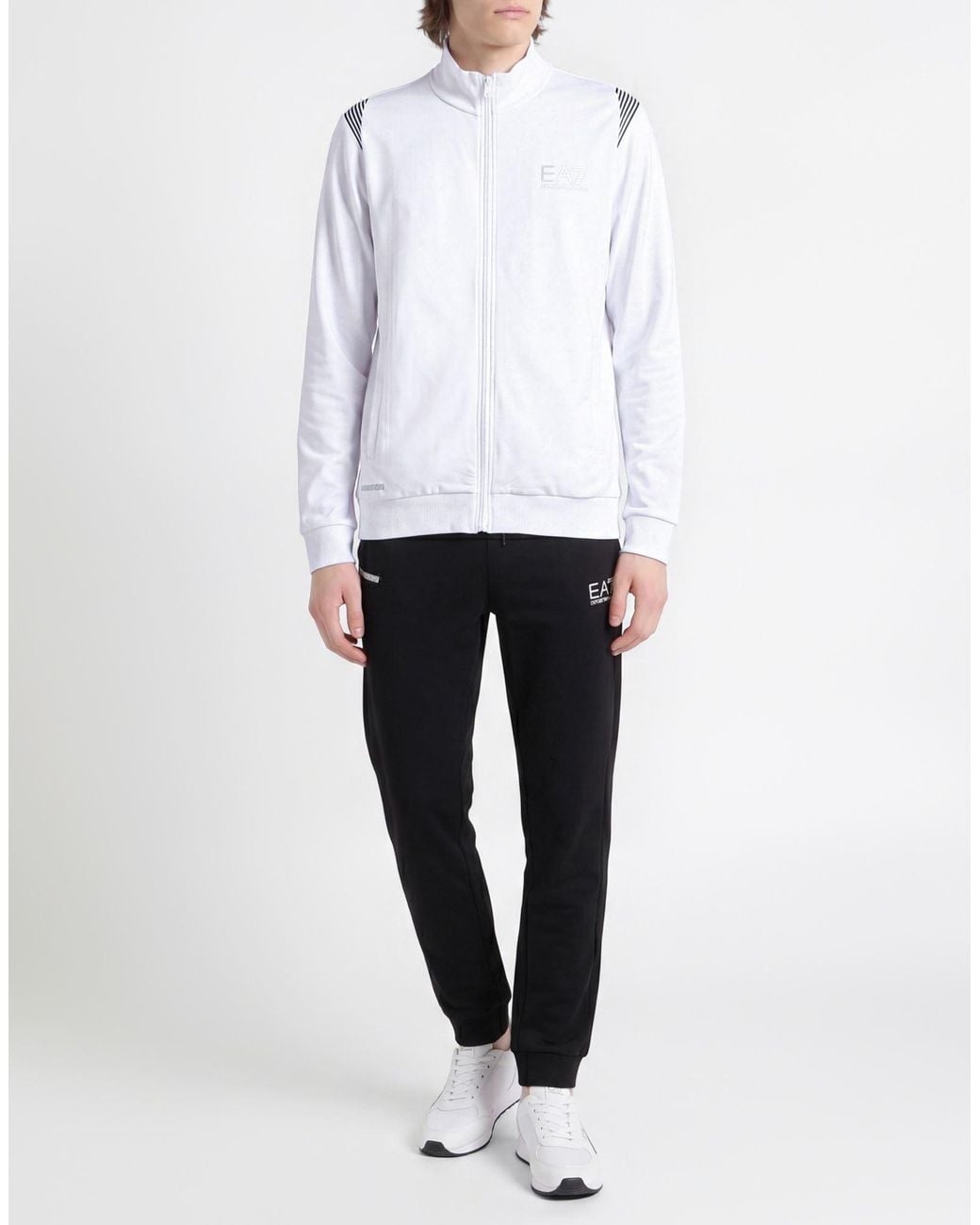 EA7 White Tracksuit Cotton, Polyester, Elastane for men