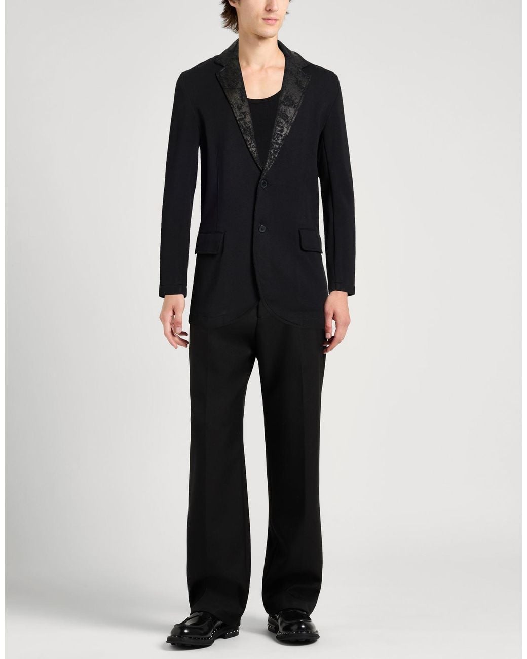 DIESEL Black Blazer Cotton, Polyester, Elastane for men
