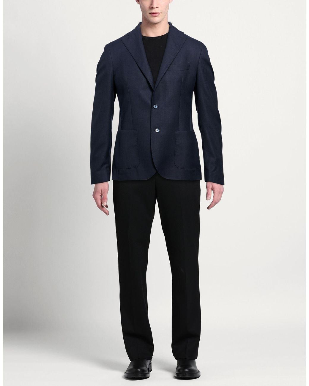 Brando Blue Midnight Blazer Virgin Wool for men
