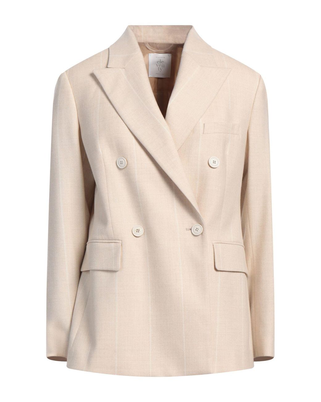 Eleventy Natural Blazer Wool